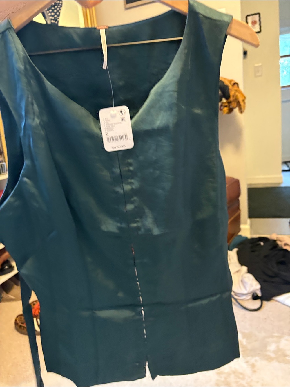 Free People Emerald Green Odessa Top - Picture 8 of 9